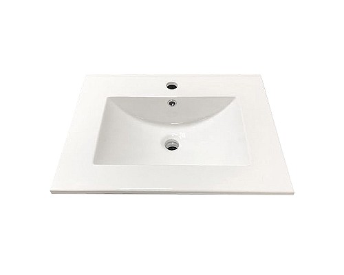 Тумба с раковиной Comforty Франкфурт 60 00-00004332 подвесная Бетон светлый Черная матовая