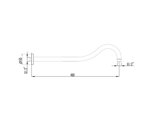 Кронштейн для верхнего душа Lemark LM4787G Золото