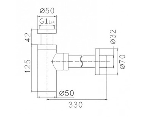 Сифон для раковины Frap F82-7 Черный матовый