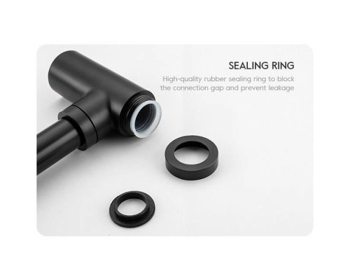 Сифон для раковины Frap F82-7 Черный матовый