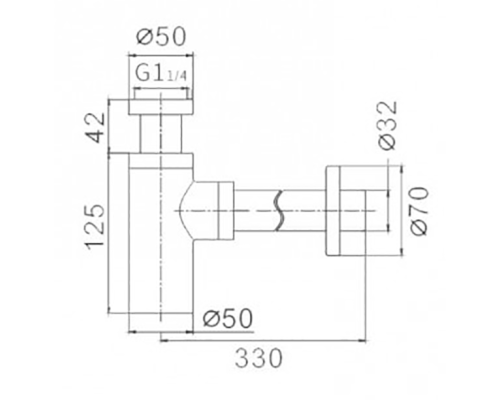 Сифон для раковины Frap F82-7 Черный матовый