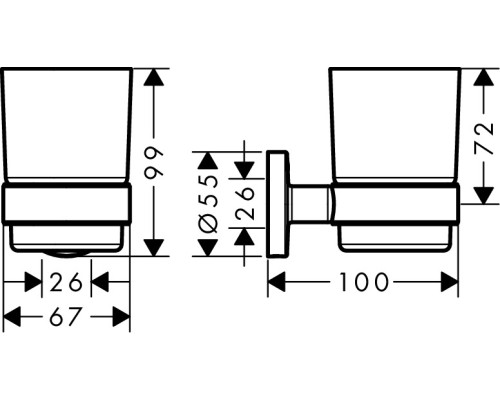 Стакан для зубных щеток Hansgrohe Logis Universal 41718000
