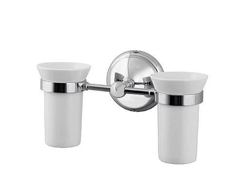 Подстаканник двойной со стаканами Caprigo 7012B-CRM хром