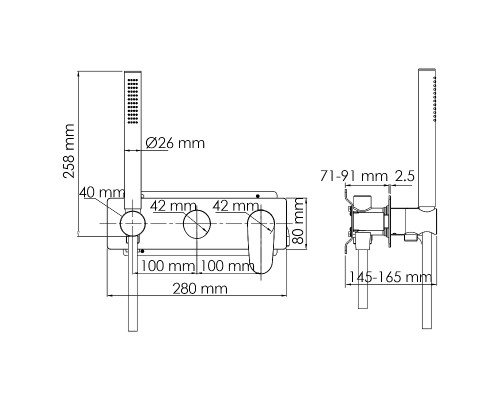 Смеситель для душа WasserKRAFT Dinkel 5877 Хром