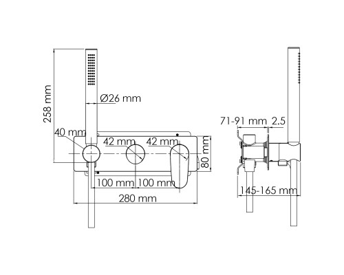 Смеситель для душа WasserKRAFT Dinkel 5877 Хром