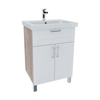 Тумба напольная 60 см белая/под дерево IDDIS New Sena