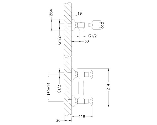 Смеситель Lemark Flora LM0103C для душа