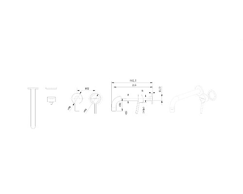 Смеситель для раковины Bravat P8461217BW-ENG Черный