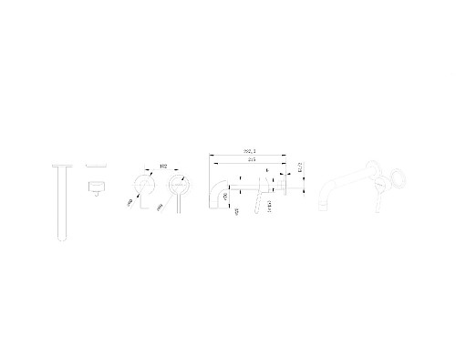 Смеситель для раковины Bravat P8461217BW-ENG Черный