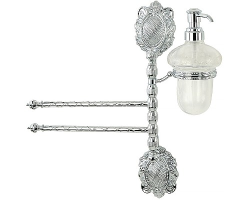 Полотенцедержатель с дозатором для жидкого мыла Migliore Cleopatra 16674 поворотный Хром