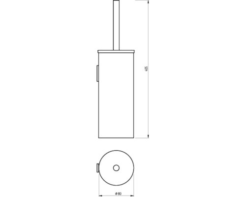 Ершик для унитаза Migliore Fortis 31769 Черный матовый