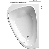 Акриловая ванна Ravak LOVE STORY II C751000000 L белая