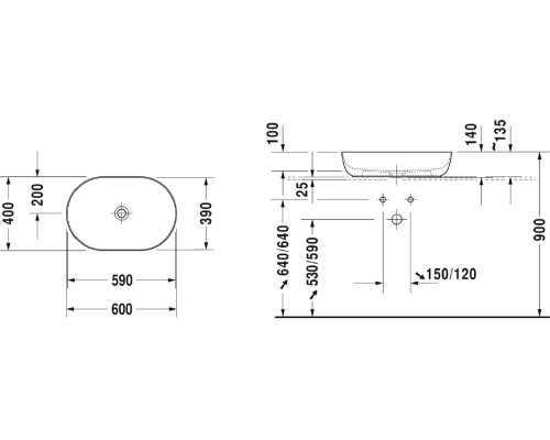 Раковина-чаша Duravit Luv 60 Белая