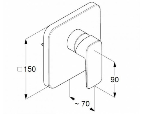 Встраиваемый смеситель для душа Kludi Pure&Style 404200575