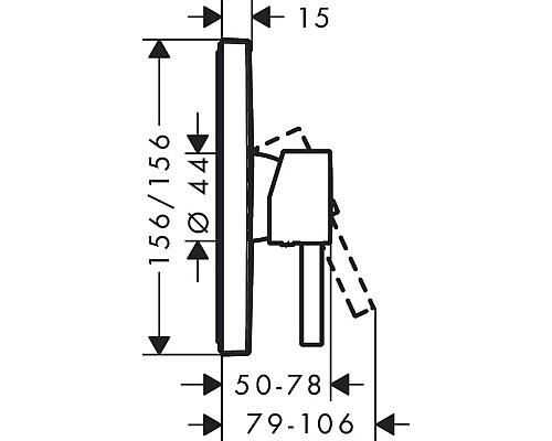 Смеситель для душа Hansgrohe Finoris 76615670 Черный матовый