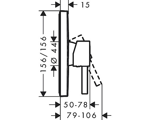 Смеситель для душа Hansgrohe Finoris 76615670 Черный матовый