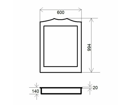Зеркало Orange Classic 60 F7-60ZE2 Тик