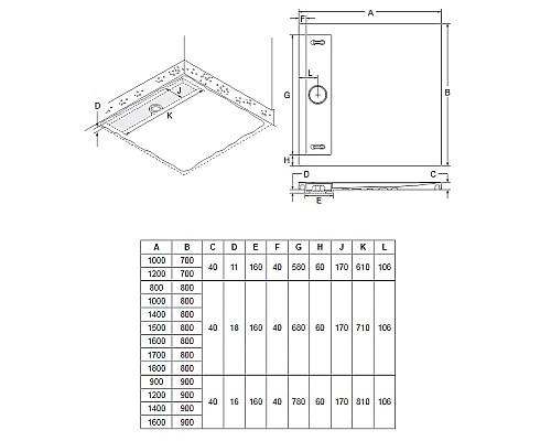 Душевой поддон из материала Flight Jacob Delafon Flight Neus 140x90 E66516-00 Белый