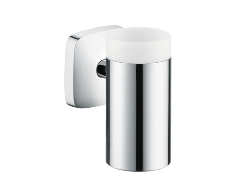 Стаканчик для зубных щеток керамический Hansgrohe PuraVida с держателем