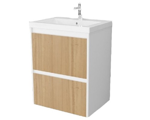 Тумба под раковину Velvex Klaufs 70 tpKLA.70.2Y-617.216 подвесная Белая глянцевая шатанэ