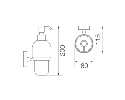 Дозатор жидкого мыла настенный Veragio Stanford хром/керамика