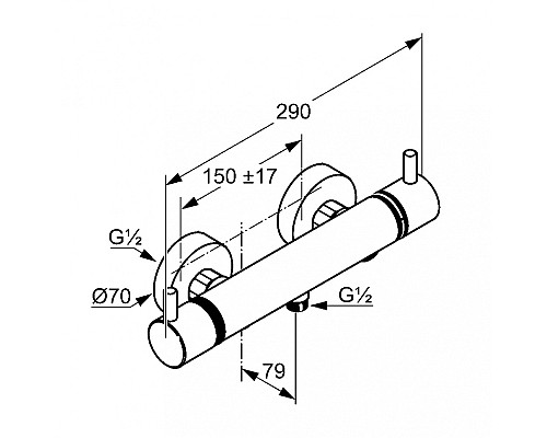 Смеситель для душа Kludi Bozz 352030538