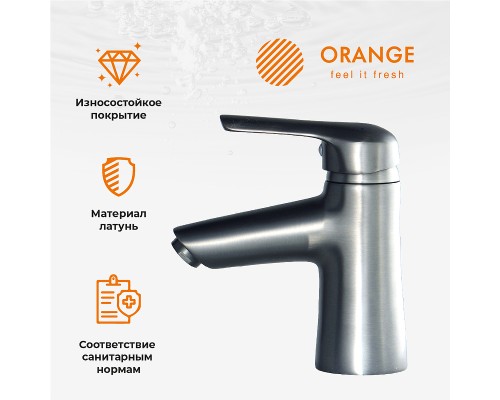 Смеситель для раковины Orange Tony Графит