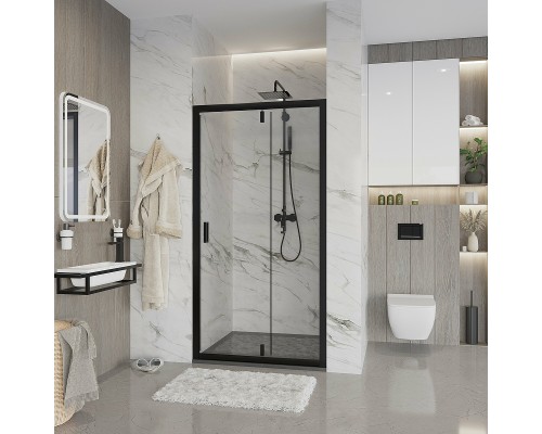 Душевая дверь Niagara Nova 90 NG-83-9AB профиль Черный стекло прозрачное