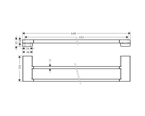 Полотенцедержатель Hansgrohe AddStoris 41743990 двойной Полированное золото