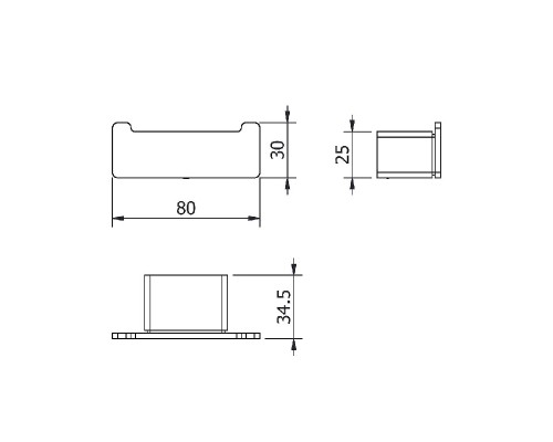 Двойной крючок Langberger Black Edition 11332A-BP Черный матовый