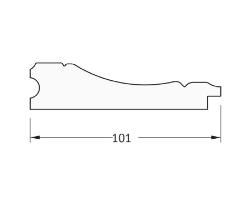 Зеркало Evoform Definite 123х73 BY 3224 в багетной раме - Вензель серебряный 101 мм