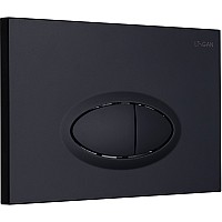 Клавиша смыва Logan Oval 297676 Черная матовая