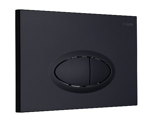 Клавиша смыва Logan Oval 297676 Черная матовая