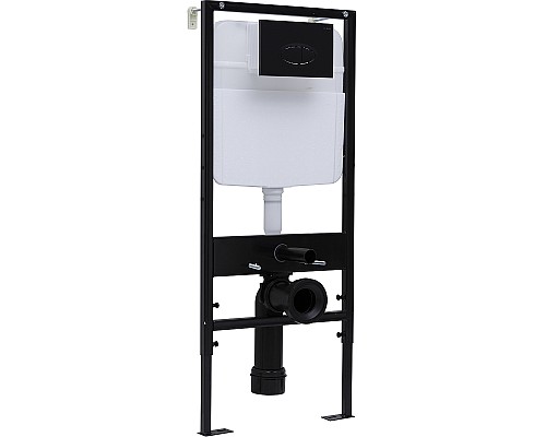 Клавиша смыва Logan Oval 297676 Черная матовая