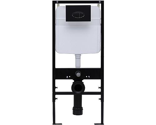 Клавиша смыва Logan Oval 297676 Черная матовая