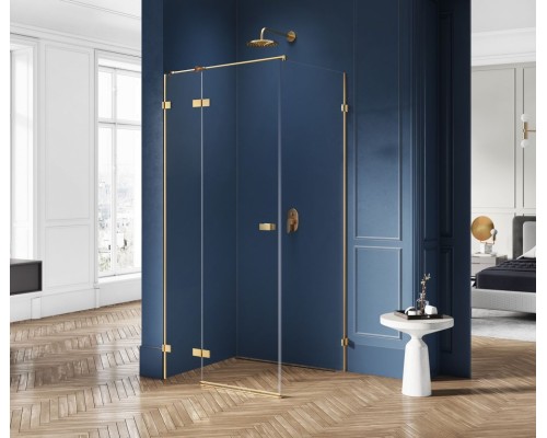 Душевое ограждение NEW TRENDY AVEXA GOLD BRUSHED 100x80x200 (брашированное золото)