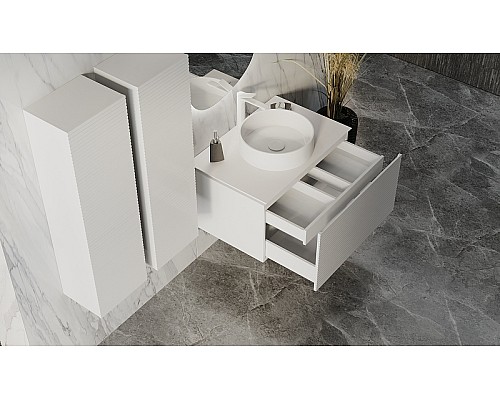 Тумба под раковину Jorno Stone 80 Stn.01.80/P/W/JR подвесная Белая Тумба под раковину Jorno Stone 80 Stn.01.80/P/W/JR подвесная Белая