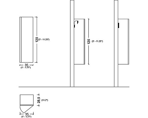 Пенал Armadi Art 120 VALLESSI 836-W Пенал Armadi Art 120 VALLESSI 836-W
