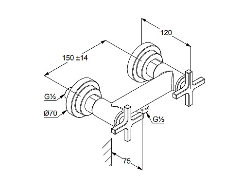 Смеситель для душа Kludi Nova Fonte 207100520 Хром