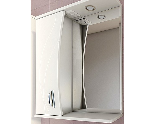 Зеркало со шкафом Vigo Faina 60 L z.FAI.60.L.El с подсветкой Белое