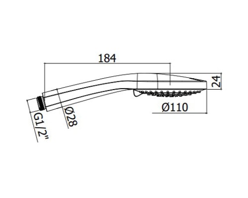 Ручной душ Paffoni Ginevra ZDOC125BO Белый матовый