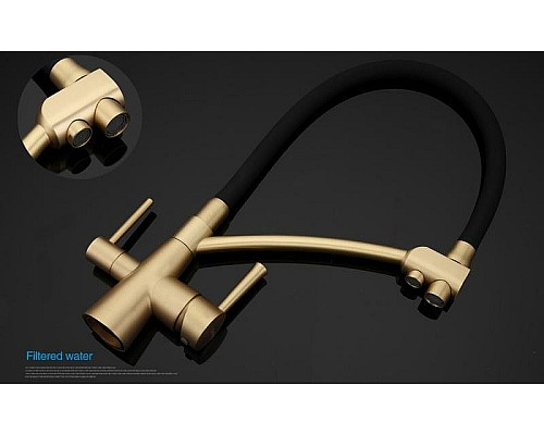 Смеситель для кухни Gappo G4398-1 Бронза Черный