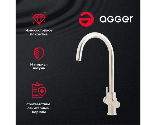 Смеситель для кухни Agger Zest Никель