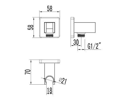 Шланговое подключение Lemark LM4585C Хром