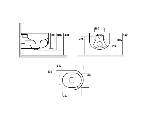 Унитаз Kerasan Flo 311130 подвесной Белый матовый без сиденья