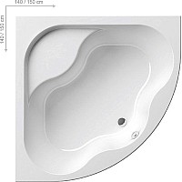 Акриловая ванна Ravak GENTIANA CG01000000 150 x150 белая