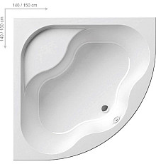 Акриловая ванна Ravak GENTIANA CG01000000 150 x150 белая