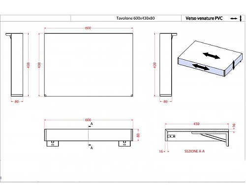 Подвесной шкафчик Cezares 41790