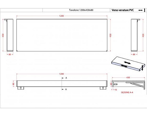 Подвесной шкафчик Cezares 41790