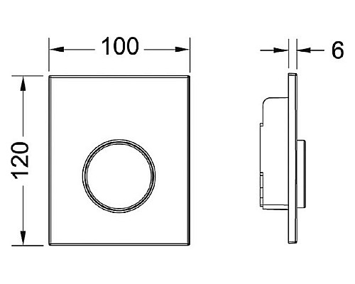 Панель смыва для писсуара TECE loop 9242601